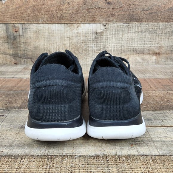 Nike Free 4.0 Flyknit Women Sz 6 Running Shoes Sneaker Black White Athletic - Picture 5 of 9